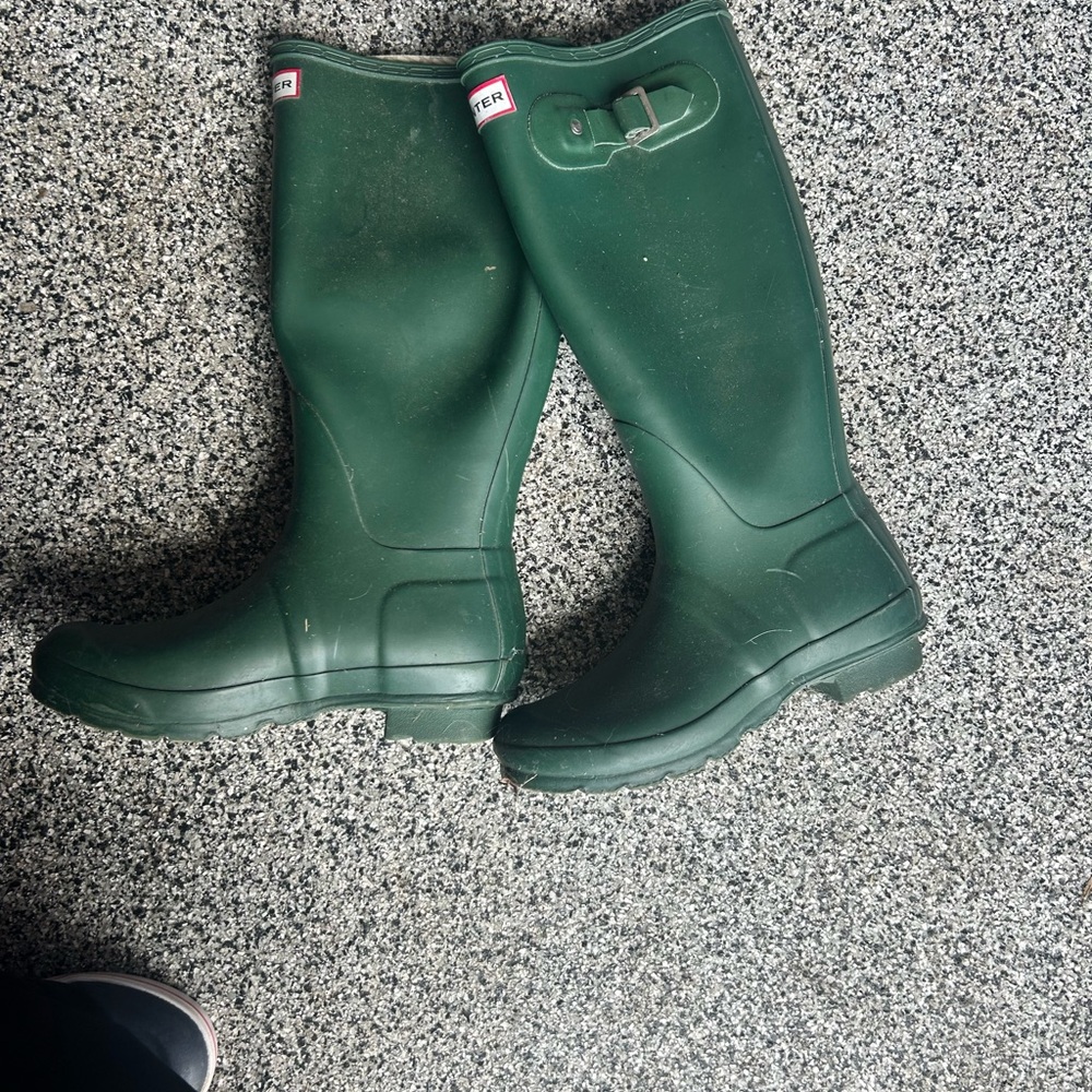 Hunter Dark Green Waterproof Boots